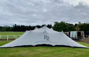 Corporate stretch tent marquee