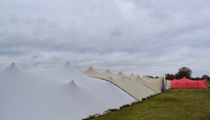 Stretch tent side view